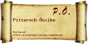 Pittersch Őszike névjegykártya